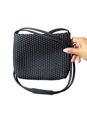 Nine West Black Woven Crossbody Bag
